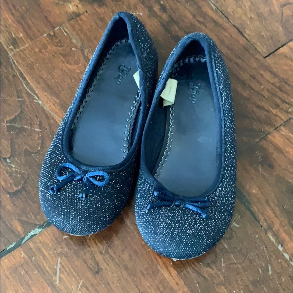 Baby Gap, blue and silver ballet flats, size 11